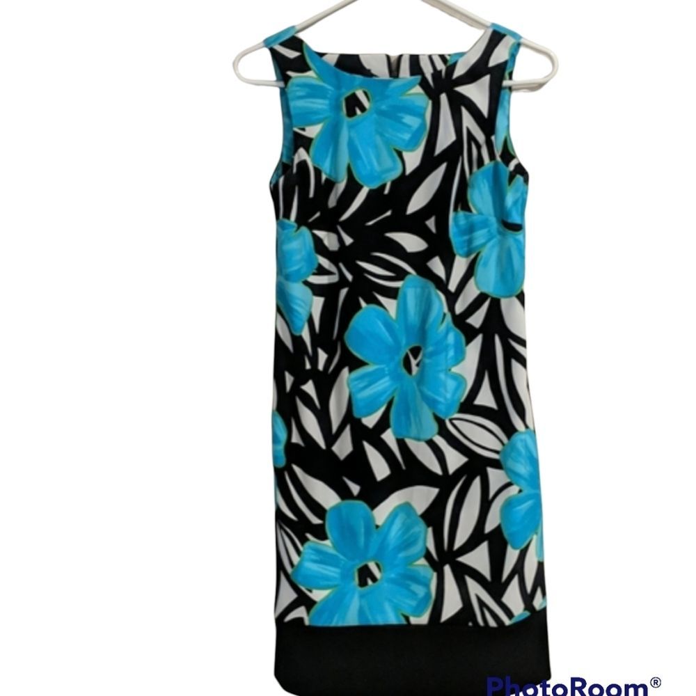 Women's Summer Dress, Floral Sheath Dress, Womens Geometric Dress